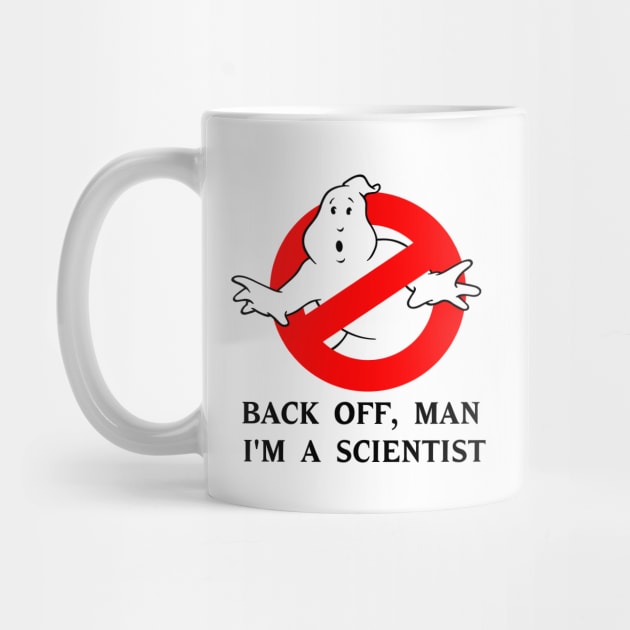 Back off I'm a Scientist mask white by sdghostbusters